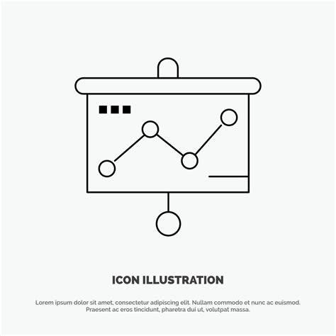 Chart Presentation Graph Projector Line Icon Vector Vector Art