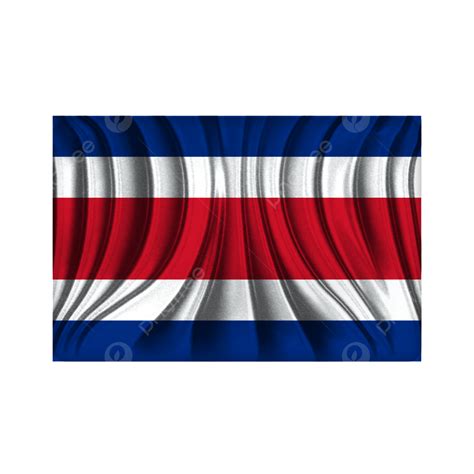 Costa Rica Gewellte Flaggenvektorillustration Flagge Von Costa Rica