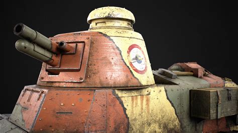 3d Model Renault Ft17 Light Tank Vr Ar Low Poly Cgtrader