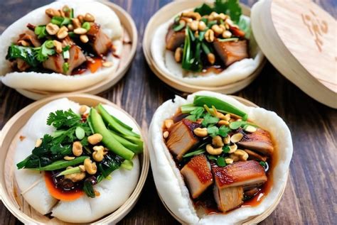 Premium Photo Gua Bao Pork Belly Buns Steamed Buns Filled With Slices