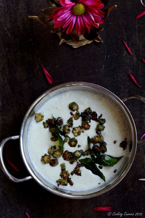 Vendakka Kichadi Fried Okra In A Coconut Yogurt Sauce Cooking Curries