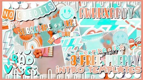 3 Free Preppy Intro Templates AwhhxAmyy YouTube