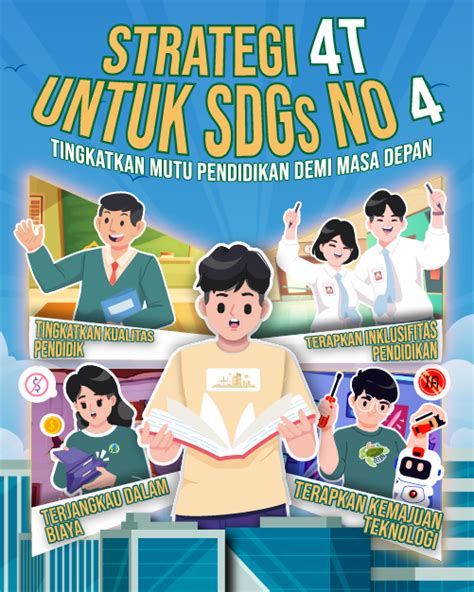 Strategi 4t Untuk Sdgs No 4 Di 2024 Ilustrasi Infografis Desain Grafis Smp