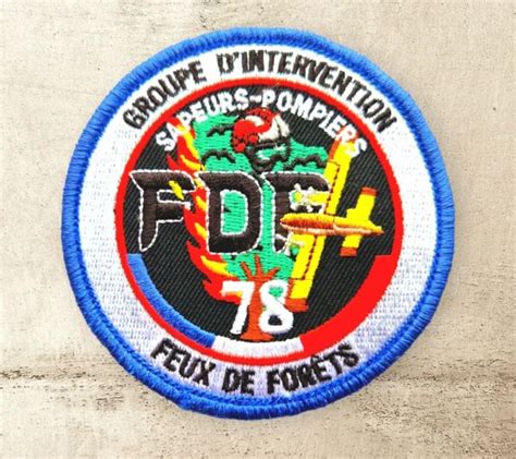 ANCIEN PATCH ÉCUSSON Pompier Groupe FDF SDIS 78 Sécurité Civile insigne