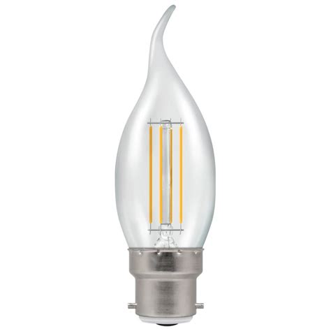 Crompton Lamps Led Filament Bent Tip Candle Dimmable 5w Bc B22d 2700k