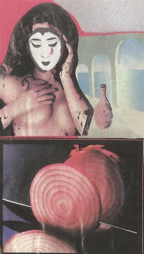 An Image Of A Woman With Makeup On Her Face And Onions In The Foreground