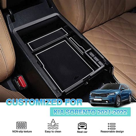 Car Insert Front Center Storage Box Console Organizer Tray Box For Sorento Mq4 2021 2022