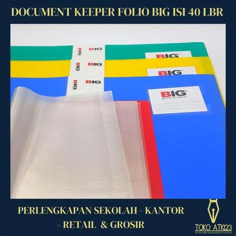 Jual Map Clear Holder Document Keeper Dokument Keeper Folio BIG Isi