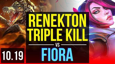 Renekton Vs Fiora Top 2 2m Mastery Points 3 Early Solo Kills Kr Grandmaster V10 19