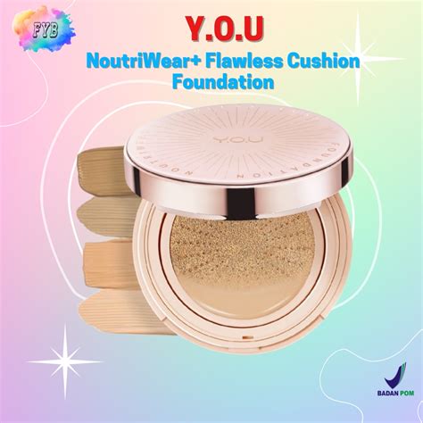 Jual YOU Noutriwear Flawless Cushion Foundation Nourishing Poreless