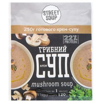 Крем-суп Street Soup грибной 40г - заказать лучшие с Auchan