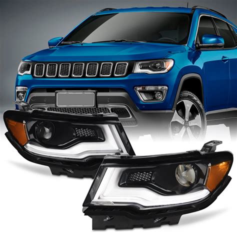 For 2017 2021 Jeep Compass HID Xenon LED Tube DRL Projector