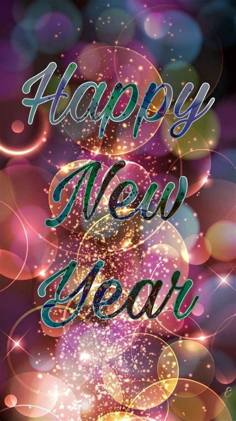 A Happy New Year Card With Sparkles