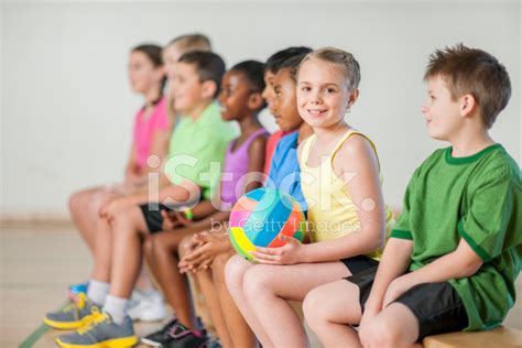 Elementary Gym Class Stock Photo Royalty Free Freeimages