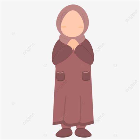 Little Girl Hijab Cartoon Kids Cartoon Illustration Eid Mubarak