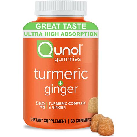 Buy Qunol Turmeric And Ginger Gummies Gummy With 500mg Turmeric 50mg