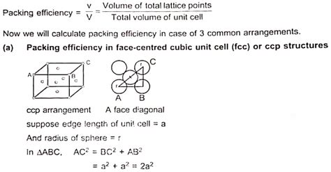 In The Face Centred Unit Cell The Radius Of Atoms In Terms Of Edge