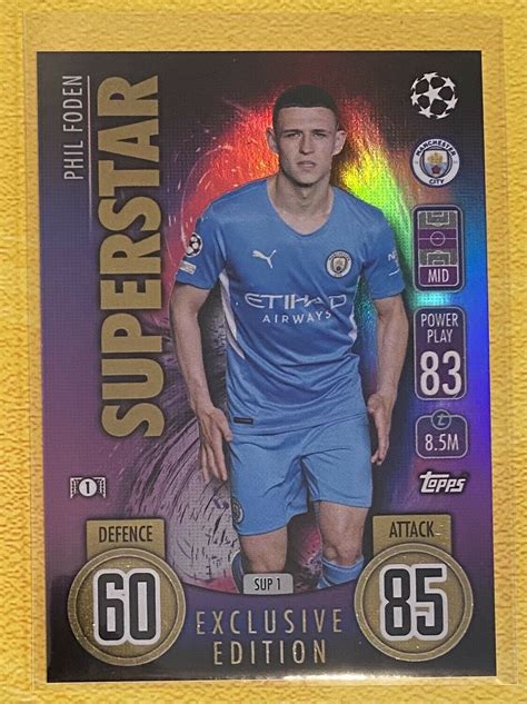 Match Attax Sup Phil Foden Superstar Exclusive Limited Edition