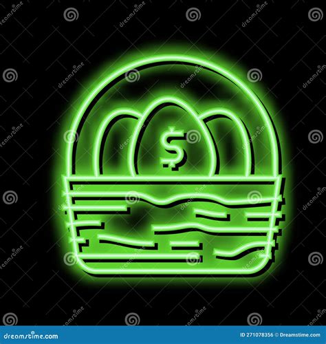 Diversification Money Neon Glow Icon Illustration Stock Vector