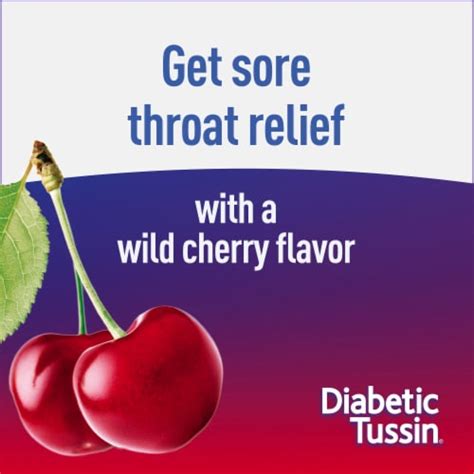 Diabetic Tussin Wild Cherry Sore Throat Cough Lozenges Ct King