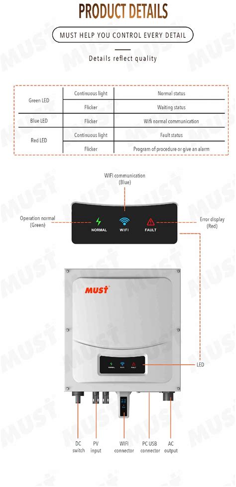 Must Ph Series Kw Kw Kw Kw Kw Kw Solar Inverter Grid Tie