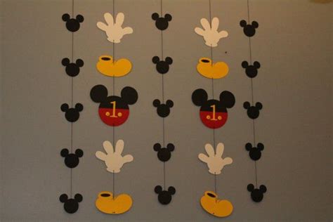 Divertida Guirnalda De Mickey Mouse Y Decoraciones Para Cumplea Os Ve