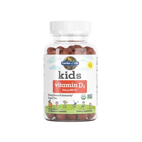 Garden of Life Kids Organic Vitamin D3 Gummy - Orange (60 count) #1008 ...