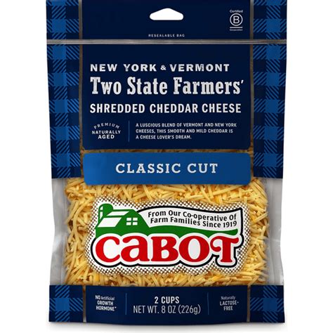 Cabot State Farmer Shredded Cheddar Cheese Oz Shredded Grated