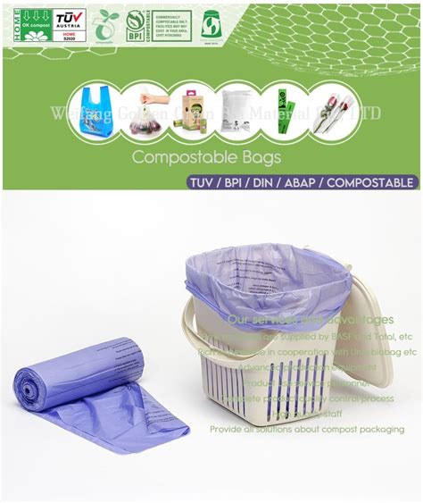 Eco Friendly Corn Starch Compostable Large Biodegradable Plastic Trash