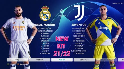 PES 2021 Real Madrid Vs Juventus New Kits 21 22 UEFA Champions