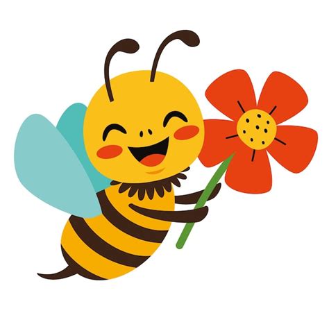 Cartoon Afbeelding Van Een Bij Premium Vector