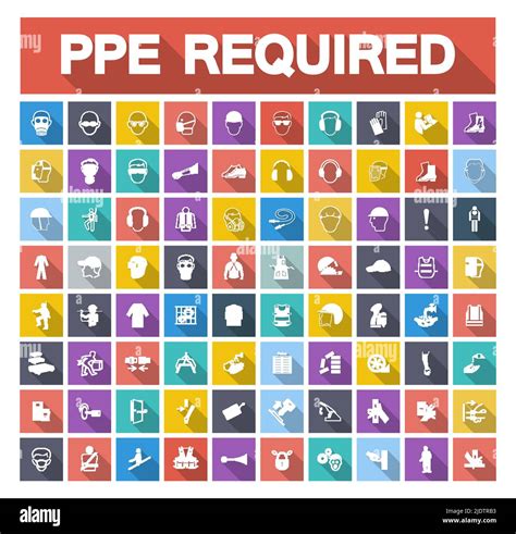 Required Personal Protective Equipment Ppe Symbol Safety Icon Stock