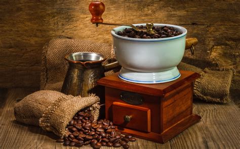 Online crop | Coffee grinder with sack of coffee beans HD wallpaper | Wallpaper Flare