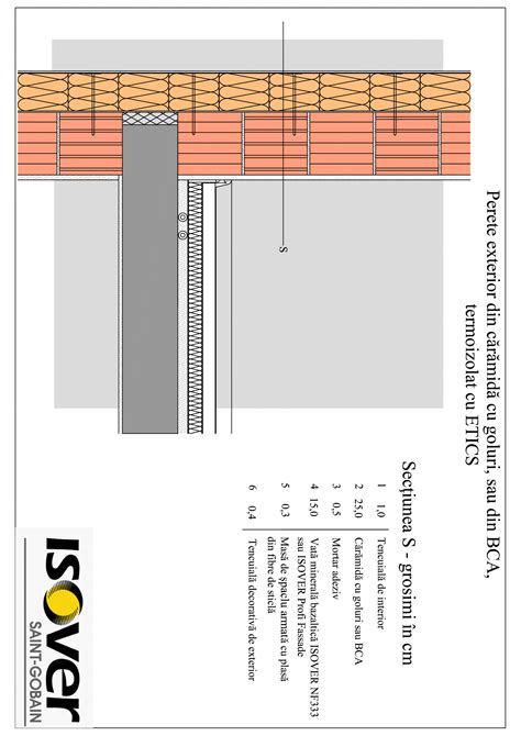 Cad Pdf Perete Exterior Din Caramida Sau Bca Sistem Etics Isover