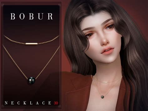 Bobur Necklace 30 Created For The Sims 4 Pearl Emily Cc Finds