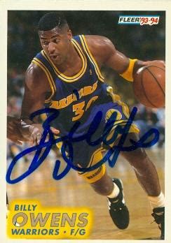 Billy Owens autographed Basketball Card (Golden State Warriors) 1993 ...