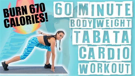 Minute Bodyweight Tabata Cardio Workout Burn Calories Youtube