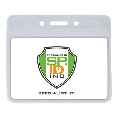 1820 1000 Horizontal Vinyl Id Badge Holder Standard Credit Card Size