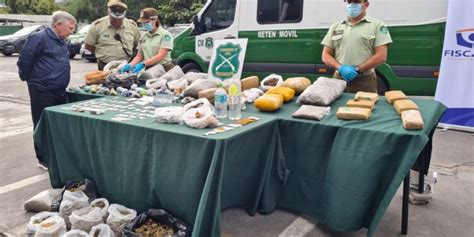 Carabineros detuvo a conductor con más de 39 kilos de diversas drogas