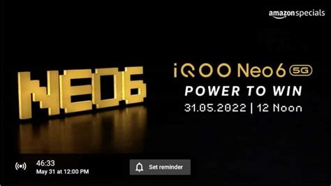 Iqoo Neo 6 India Launch Today At 12 Pm Check Expected Price Live