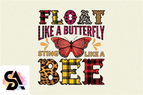 Float Like A Butterfly Sting Like A Bee Graphic By Svgart · Creative Fabrica