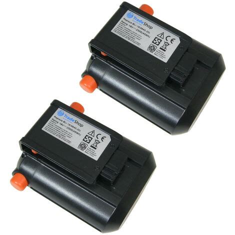 2x Trade Shop Li Ion Akku 18V 2500mAh für Gardena 881 9824 9839