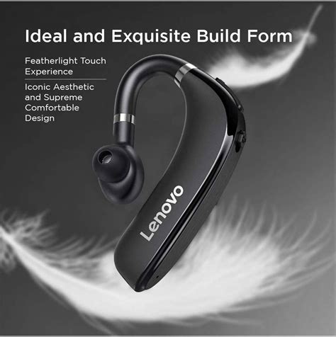 Lenovo HX106 Wireless Business Headset, 180° Rotating Head Ear Hanging ...