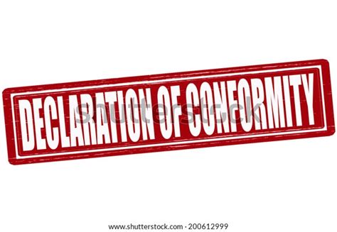 Stamp Text Declaration Conformity Insidevector Illustration Stock