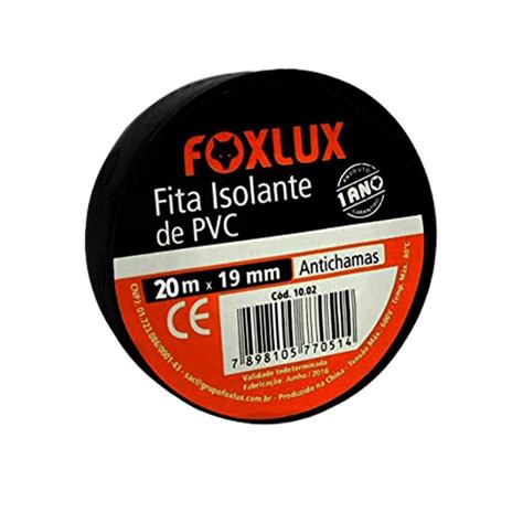 Fita Isolante Antichamas Preta Mm X M Foxlux Madeiramadeira