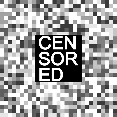 Monochrome Nude Skin Censored Banner Bar With Black Censor Text Blur