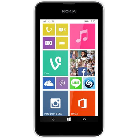 Nokia 530 Lumia mobiltelefon, Kártyafüggetlen, Dual SIM, Fehér - eMAG.hu