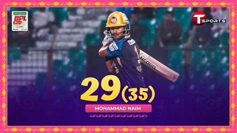 Mohammad Naim Scored 29 Runs Against Chattogram Challengers BPL 2024