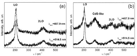 Resonant Raman Scattering Spectra Excited With 5145 And 4579 Nm Laser