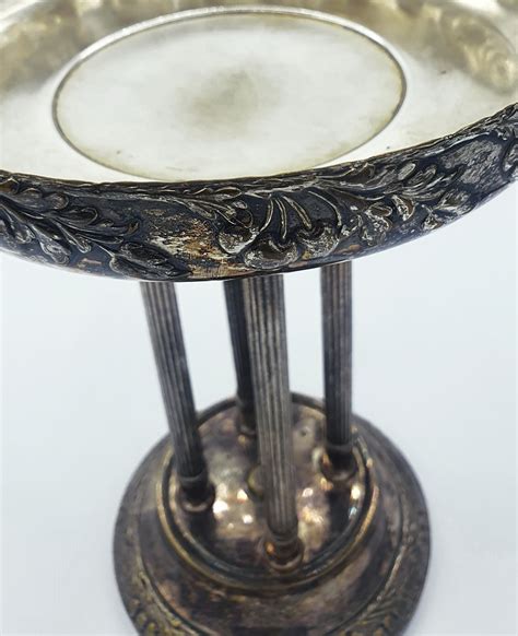 Antique Silver Plated Metal Centerpiece With Glass Bowl For Sale At Pamono